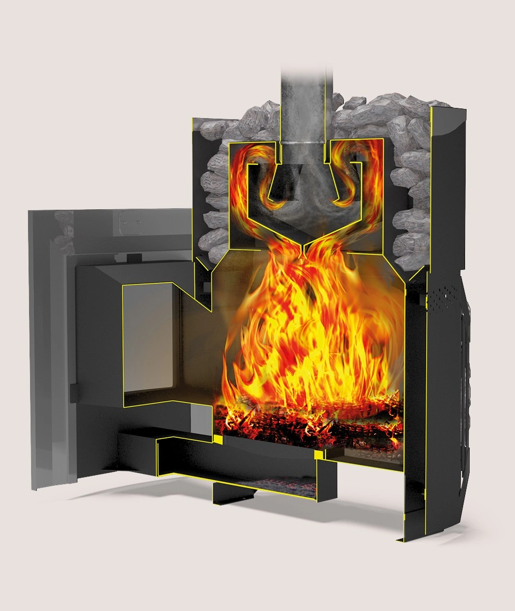 Печь для бани Русь-сетка 25 Л Панорама - Теплодар